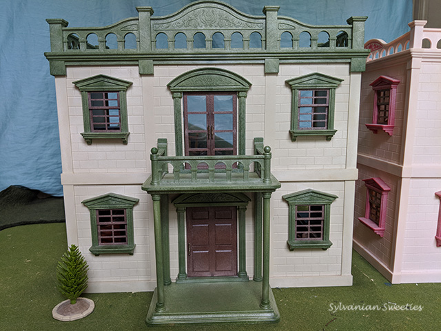 The Urban Life Mansion came out in 1987 and my sister got it as a holiday gift. It's so elegant! The building is in OK shape, but has roof damage and some of the floors are warped. Wallpaper was put on by a 10 year old so it isn't perfect.